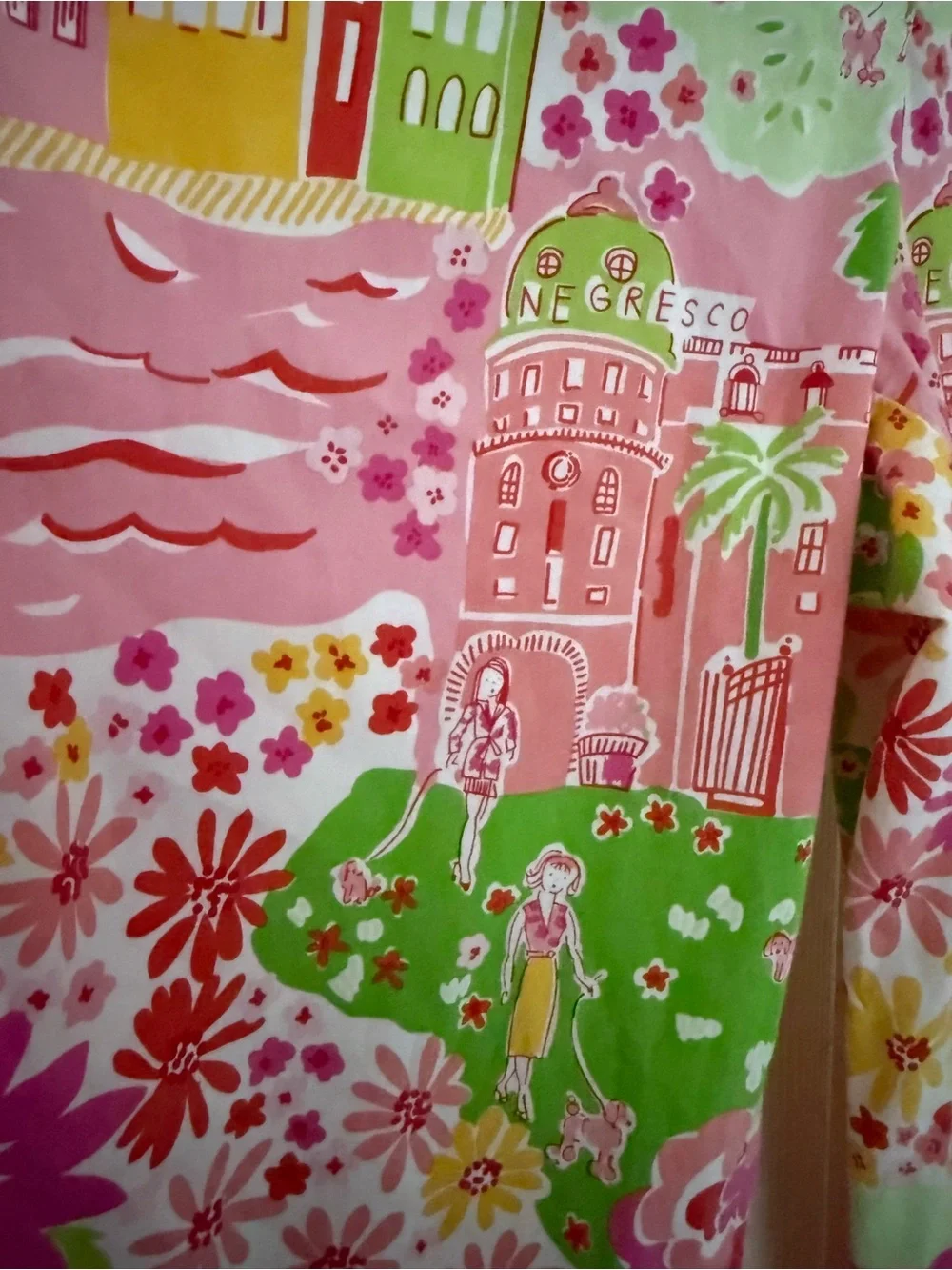 Vintage Lilly Pulitzer Negresco World Multicolor Cropped Pant Pastel Size 10